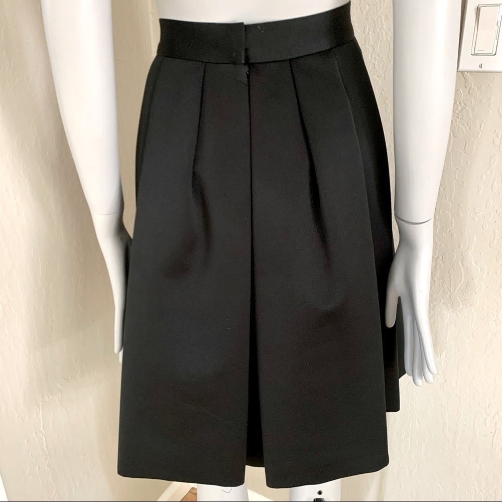 OLEG CASSINI Vintage Neiman Marcus Black Tie Black Satin Pleated Evening Skirt 6 - Picture 6 of 15